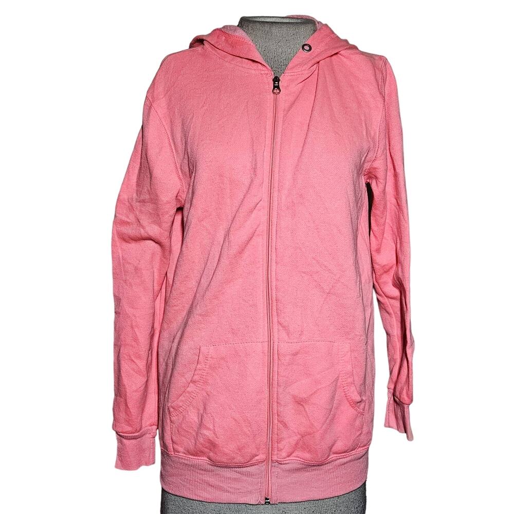 Bobbie Brooks Bright Pink Fill Zip Hoodie Size Medium